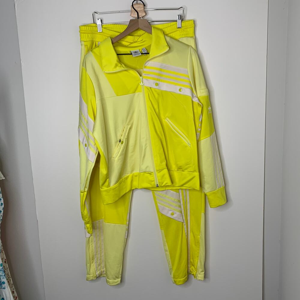 Adidas x Danielle Cathari Zip Up and Pant Suit Set Tracksuit Yellow Rare Womens - Picture 16 of 16